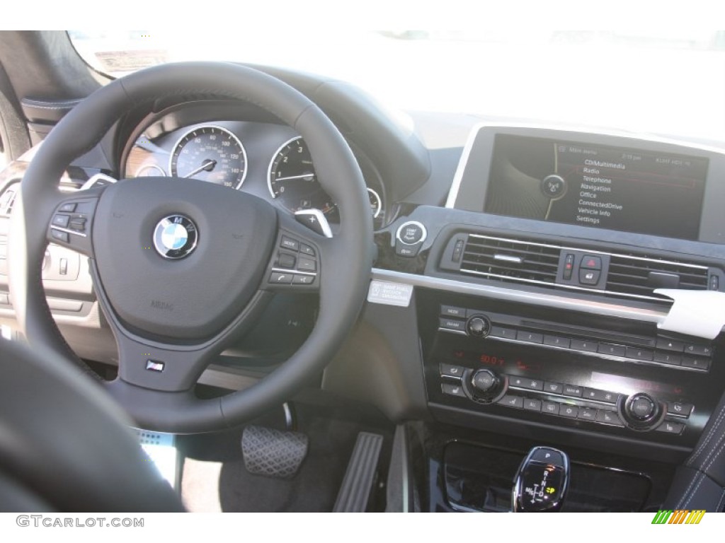 2012 BMW 6 Series 640i Coupe Black Nappa Leather Dashboard Photo #56163761