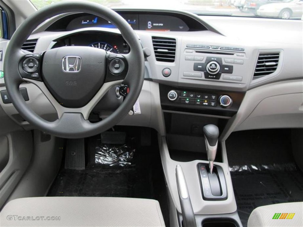 2012 Honda Civic LX Sedan Gray Dashboard Photo #56164913