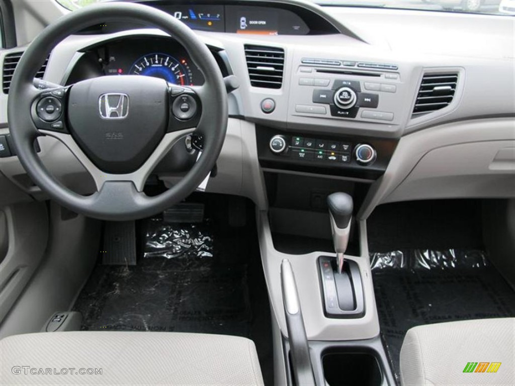 2012 Honda Civic LX Sedan Gray Dashboard Photo #56165003