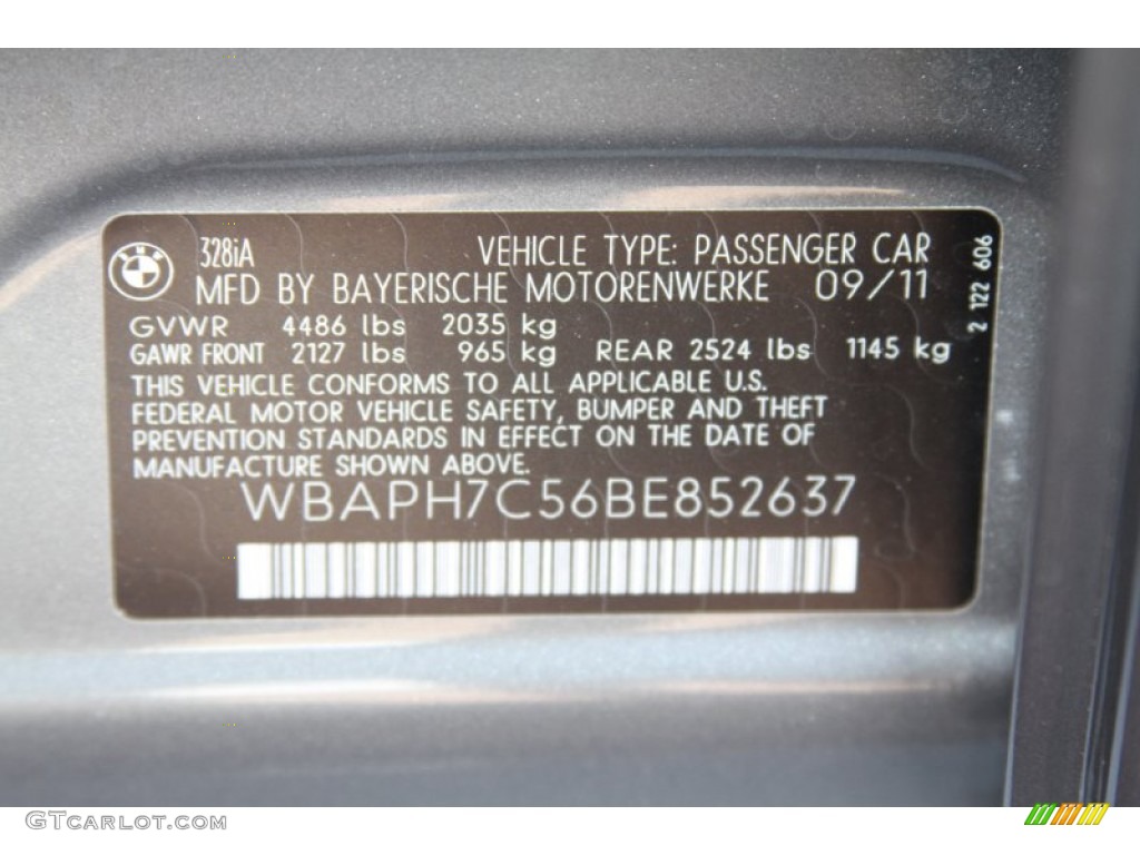 2011 3 Series 328i Sedan - Space Gray Metallic / Oyster/Black Dakota Leather photo #8