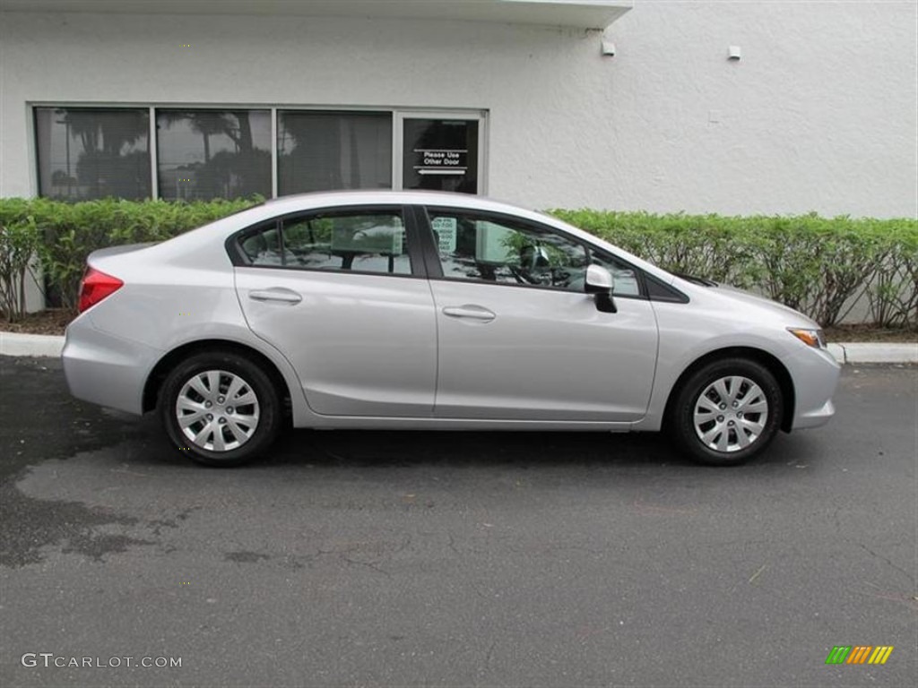 Alabaster Silver Metallic 2012 Honda Civic LX Sedan Exterior Photo #56165072