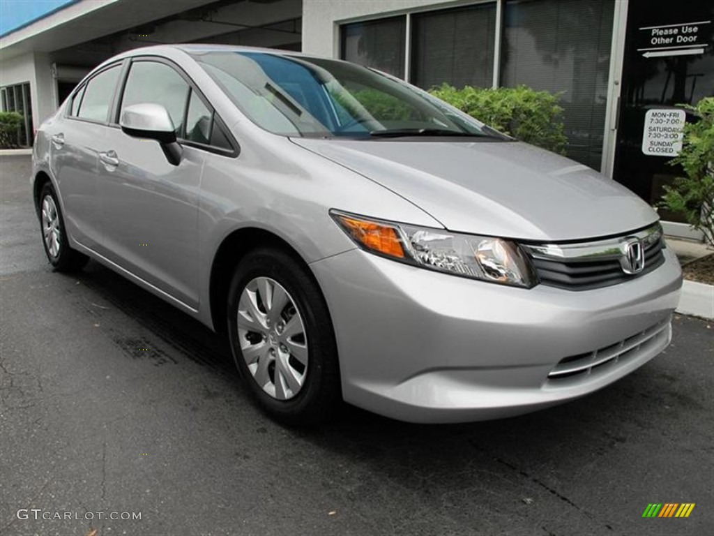 Alabaster Silver Metallic 2012 Honda Civic LX Sedan Exterior Photo #56165156