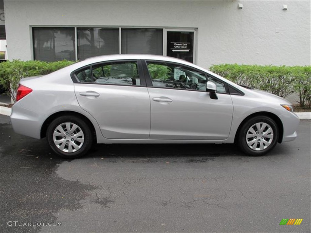Alabaster Silver Metallic 2012 Honda Civic LX Sedan Exterior Photo #56165166