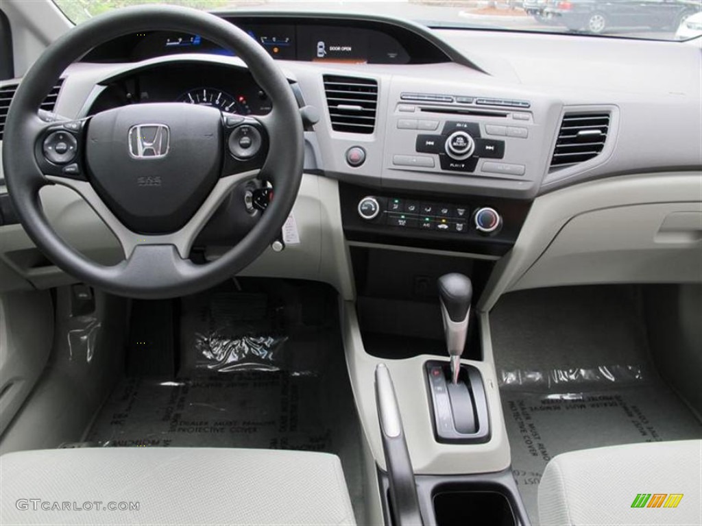 2012 Honda Civic LX Sedan Stone Dashboard Photo #56165186