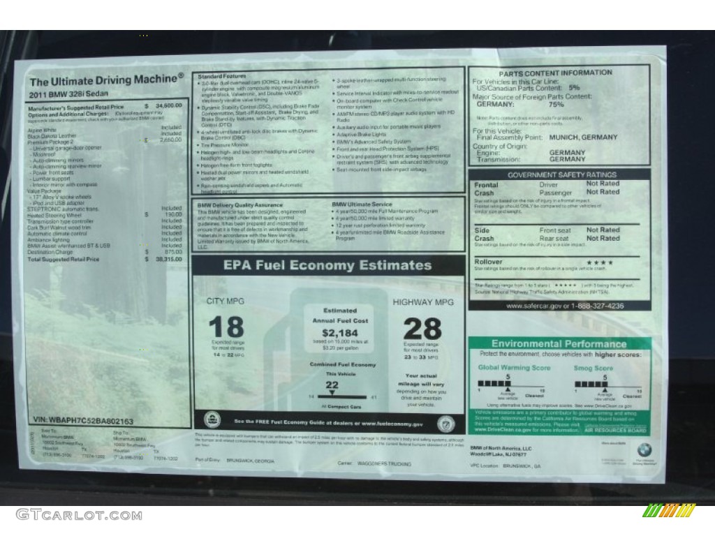 2011 3 Series 328i Sedan - Alpine White / Black Dakota Leather photo #26