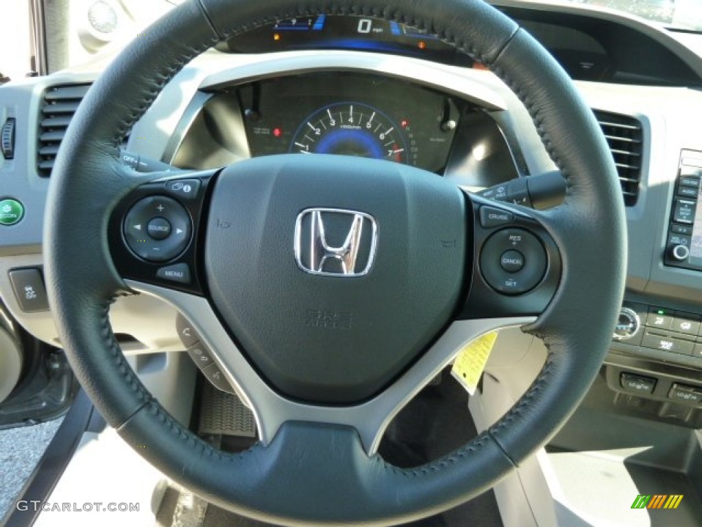 2012 Honda Civic EX-L Sedan Gray Steering Wheel Photo #56165891