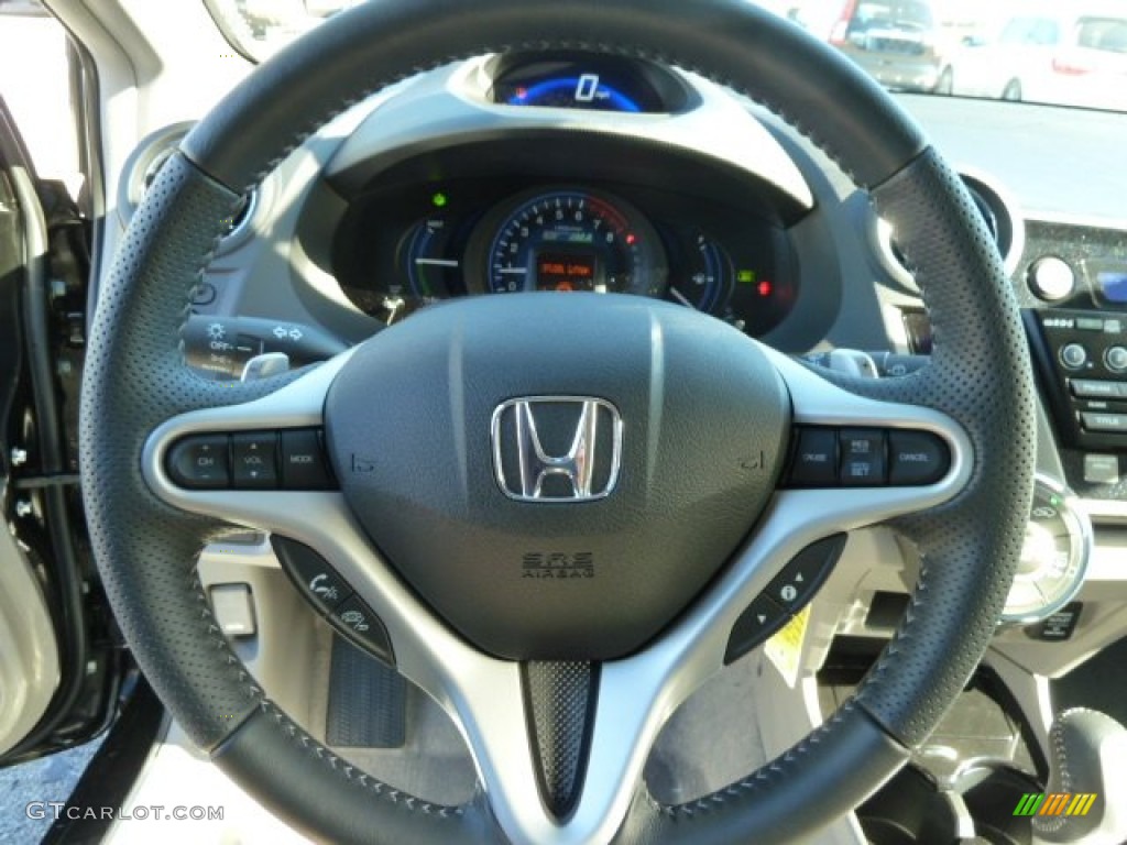 2012 Honda Insight EX Hybrid Gray Steering Wheel Photo #56166038