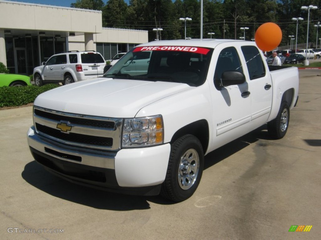 2010 Silverado 1500 LT Crew Cab - Summit White / Ebony photo #1