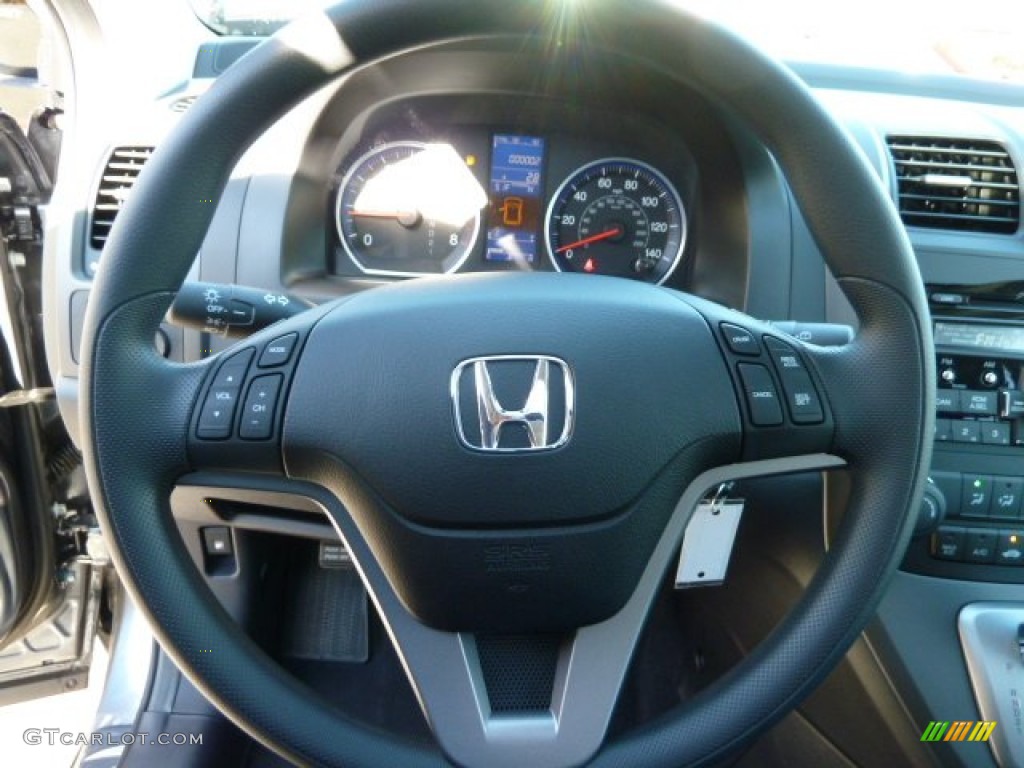 2011 Honda CR-V EX 4WD Black Steering Wheel Photo #56166673