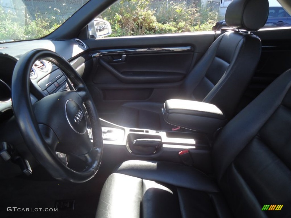 Ebony Interior 2003 Audi A4 1.8T Cabriolet Photo #56166835