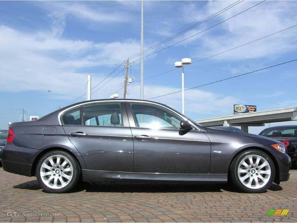 2006 3 Series 330i Sedan - Sparkling Graphite Metallic / Black photo #6