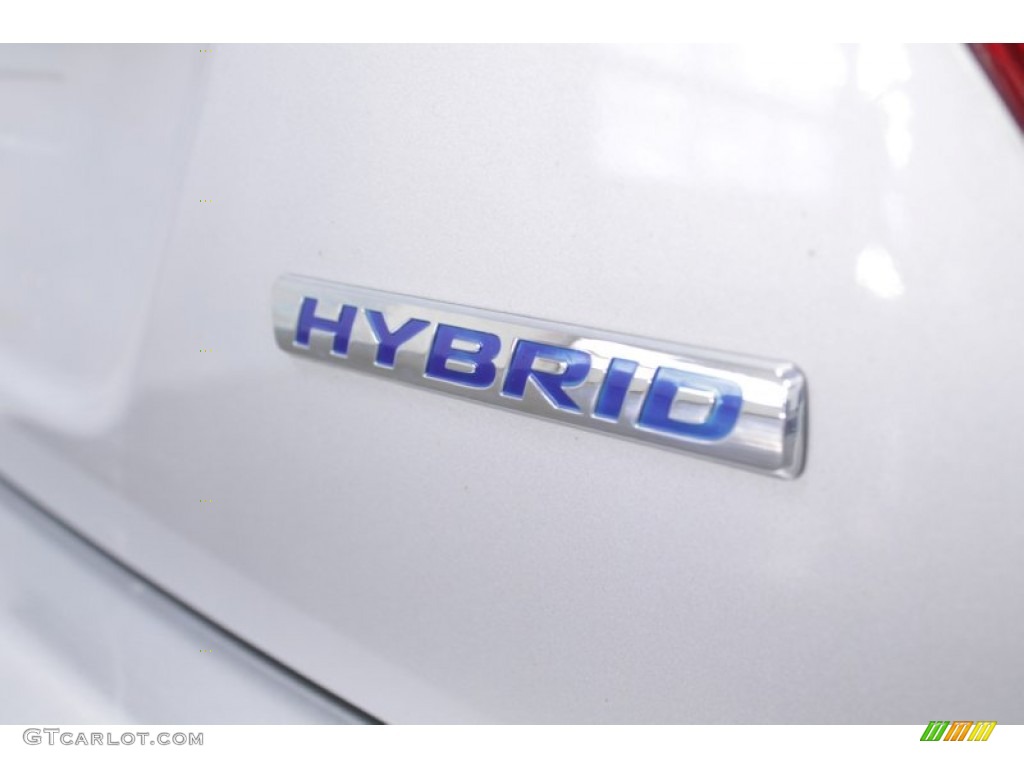 2009 Civic Hybrid Sedan - Alabaster Silver Metallic / Blue photo #13