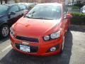 2012 Inferno Orange Metallic Chevrolet Sonic LTZ Sedan  photo #1