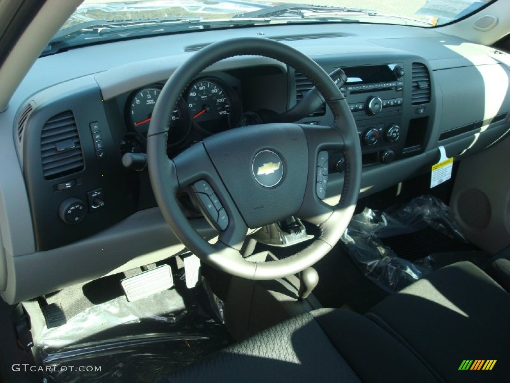 2012 Silverado 1500 Work Truck Regular Cab 4x4 - Black / Dark Titanium photo #4