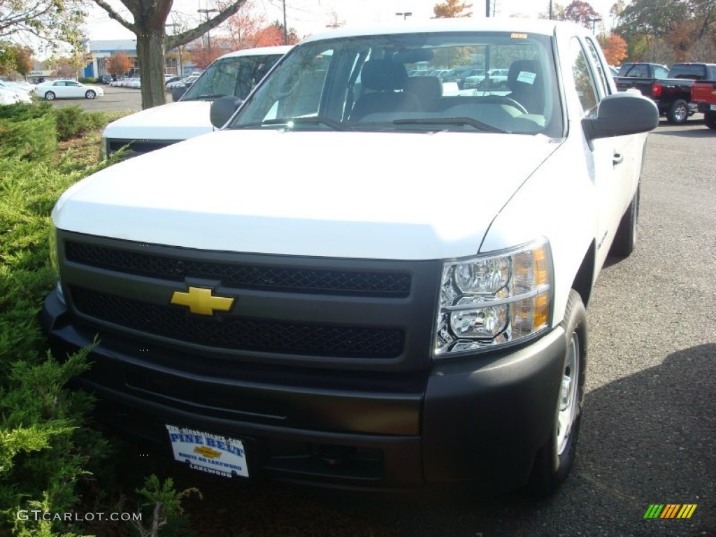2012 Silverado 1500 Work Truck Extended Cab 4x4 - Summit White / Dark Titanium photo #1