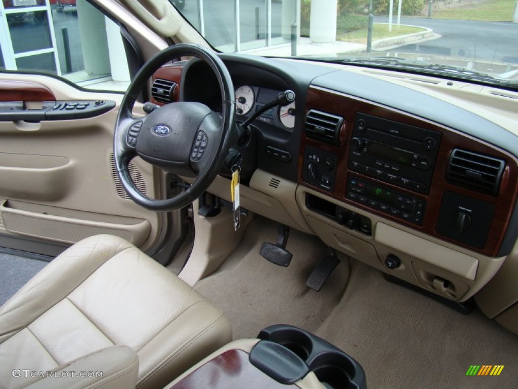 2005 F250 Super Duty Lariat Crew Cab 4x4 - Arizona Beige Metallic / Tan photo #18