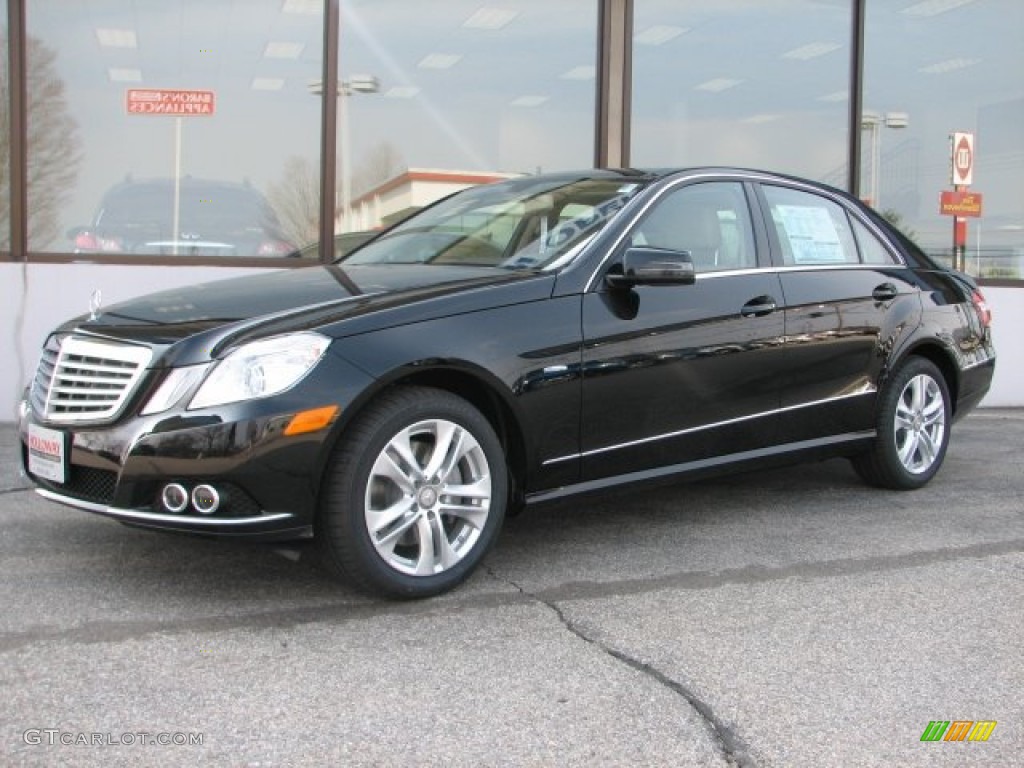 2011 E 350 BlueTEC Sedan - Black / Almond/Mocha photo #1