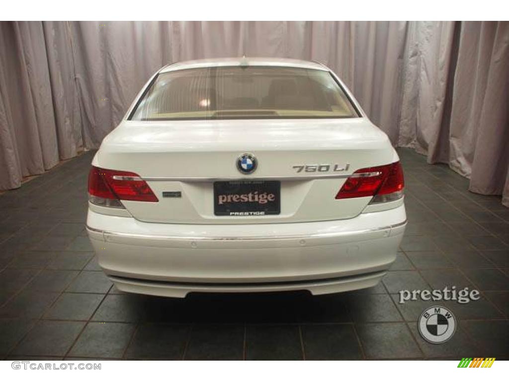 2006 7 Series 750Li Sedan - Alpine White / Dark Beige/Beige III photo #2