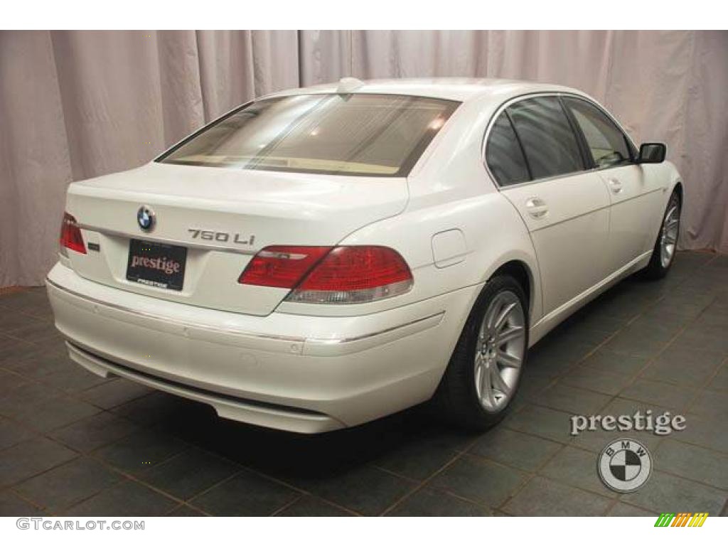 2006 7 Series 750Li Sedan - Alpine White / Dark Beige/Beige III photo #5