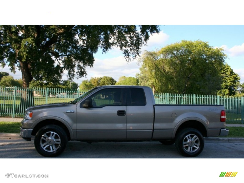 2005 F150 Lariat SuperCab 4x4 - Arizona Beige Metallic / Tan photo #3