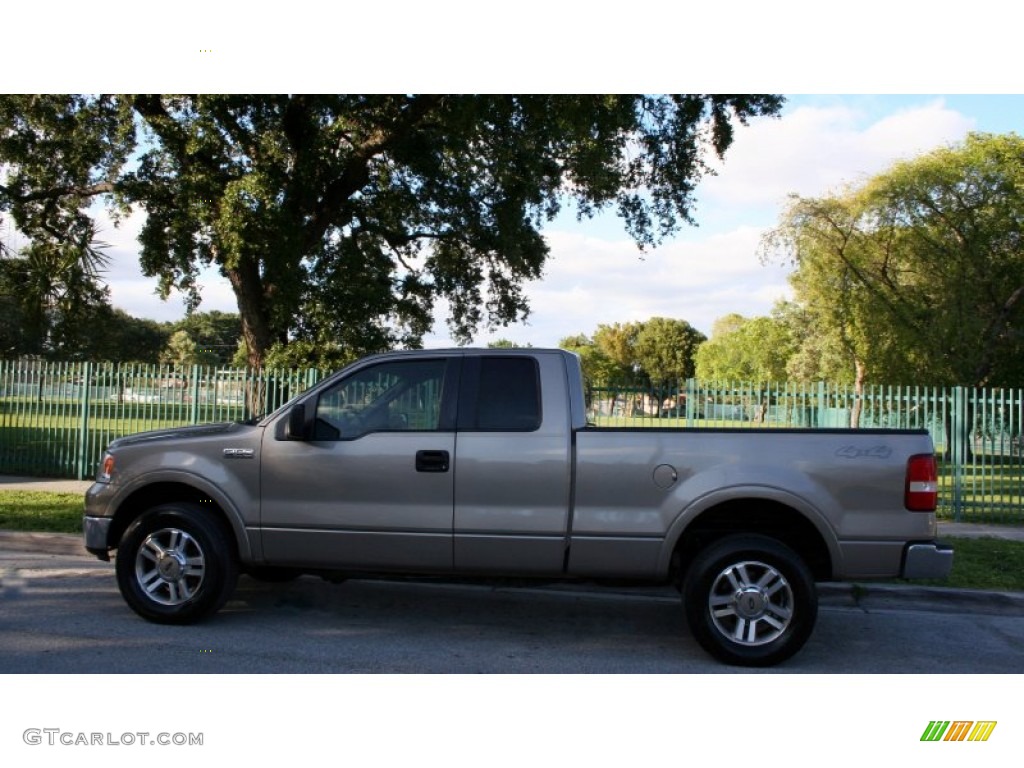 2005 F150 Lariat SuperCab 4x4 - Arizona Beige Metallic / Tan photo #4