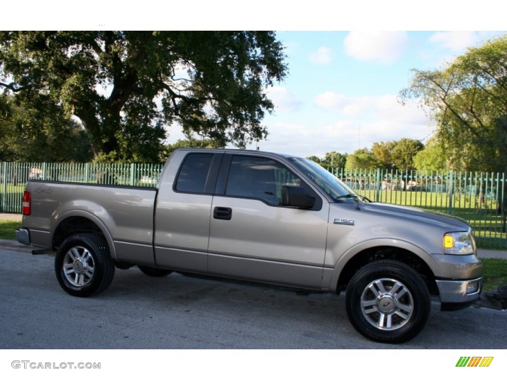2005 F150 Lariat SuperCab 4x4 - Arizona Beige Metallic / Tan photo #12
