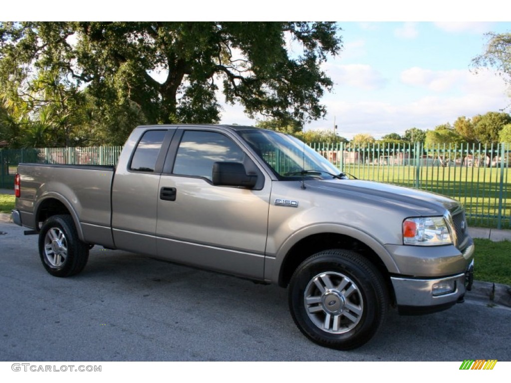 2005 F150 Lariat SuperCab 4x4 - Arizona Beige Metallic / Tan photo #13