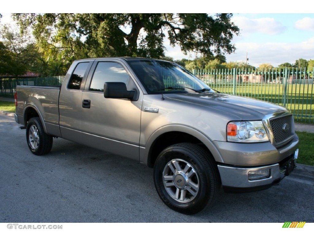 2005 F150 Lariat SuperCab 4x4 - Arizona Beige Metallic / Tan photo #14