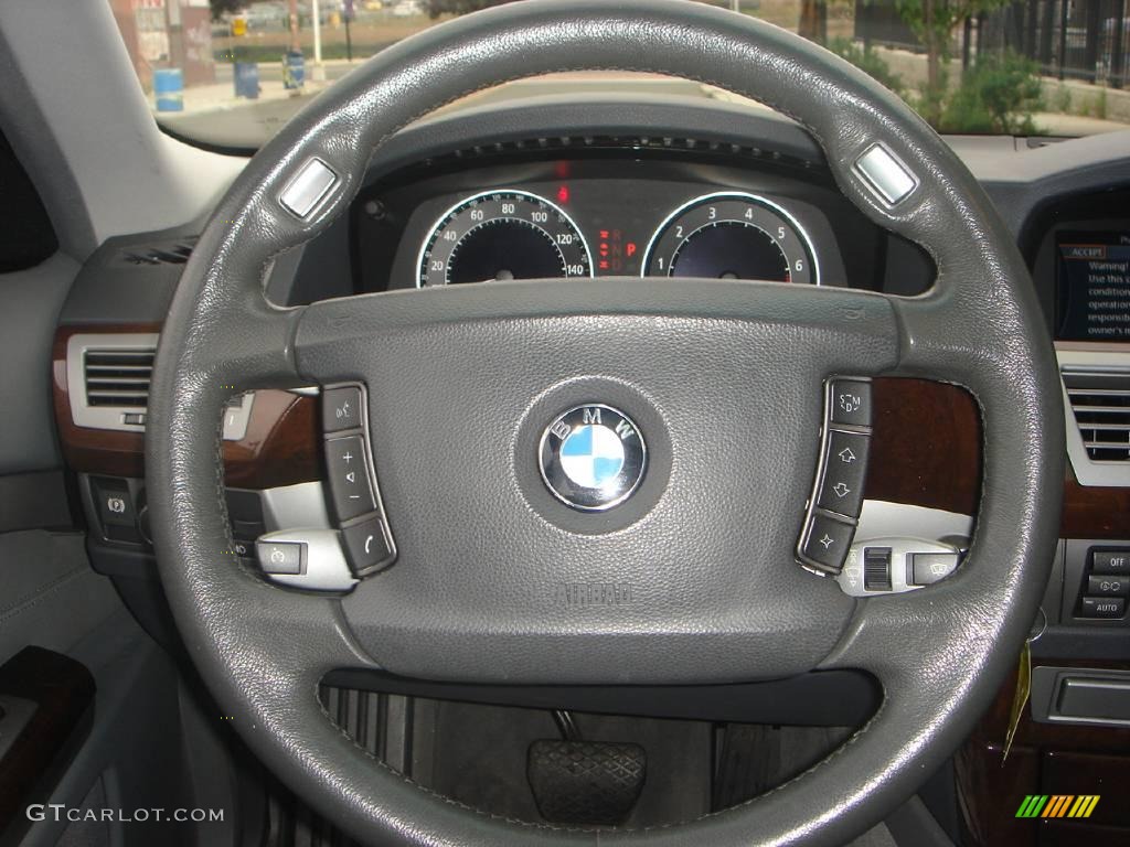 2006 7 Series 750Li Sedan - Sterling Grey Metallic / Basalt Grey/Flannel Grey photo #8