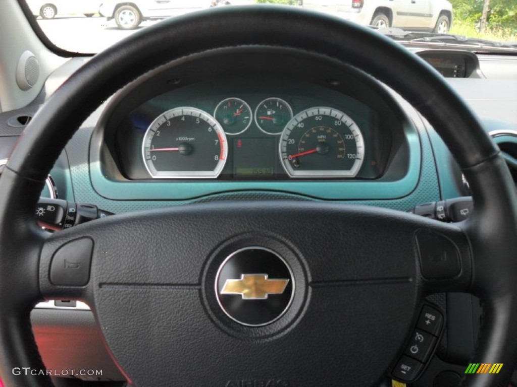 2011 Chevrolet Aveo Aveo5 LT Charcoal Steering Wheel Photo #56174534