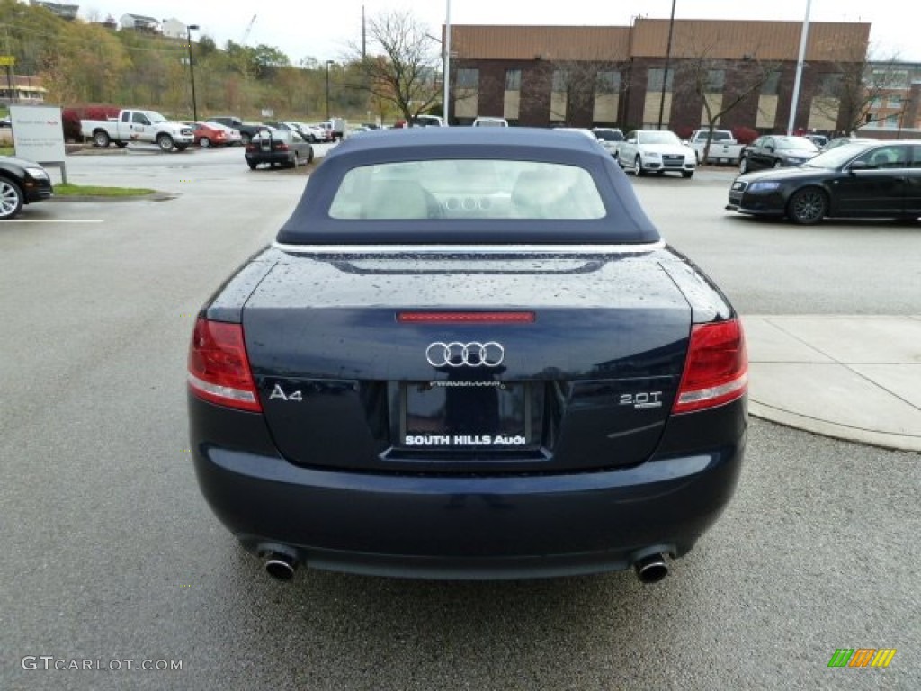 2008 A4 2.0T quattro Cabriolet - Moro Blue Pearl Effect / Beige photo #4