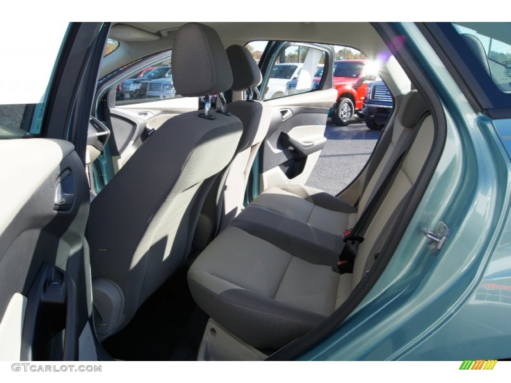 2012 Focus SE Sedan - Frosted Glass Metallic / Stone photo #11