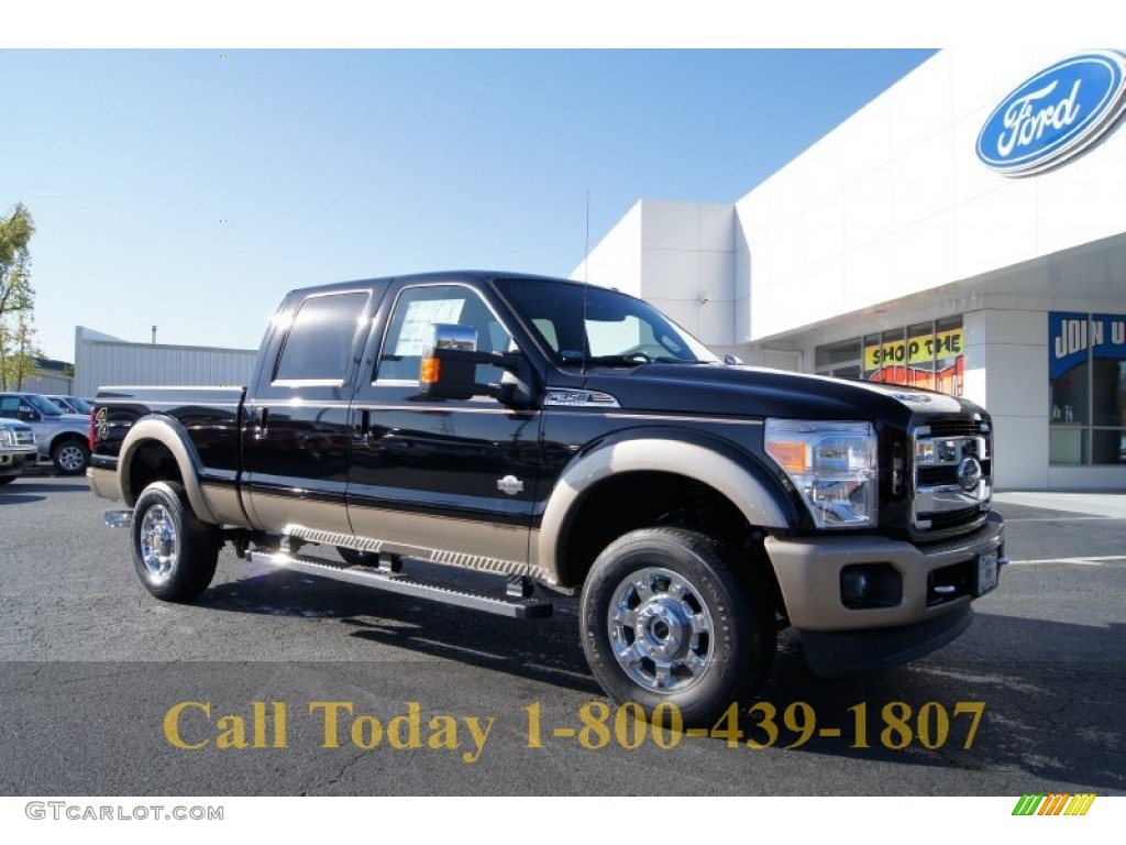 2012 F350 Super Duty King Ranch Crew Cab 4x4 - Black / Chaparral Leather photo #1