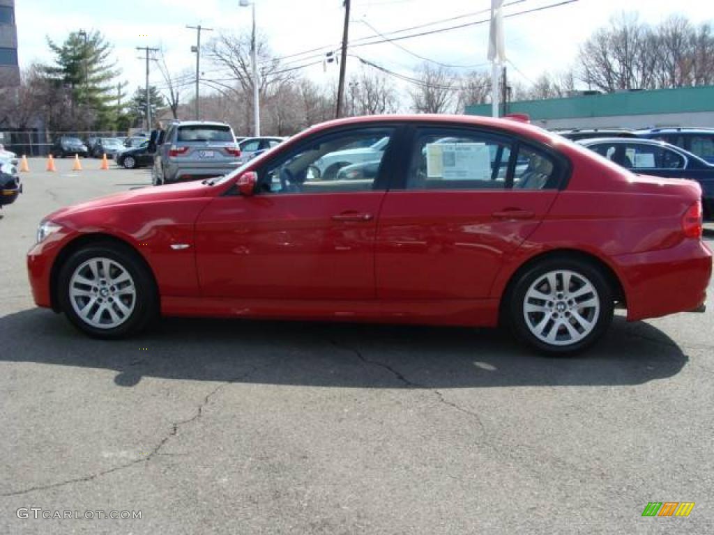 2007 3 Series 328xi Sedan - Crimson Red / Beige photo #5