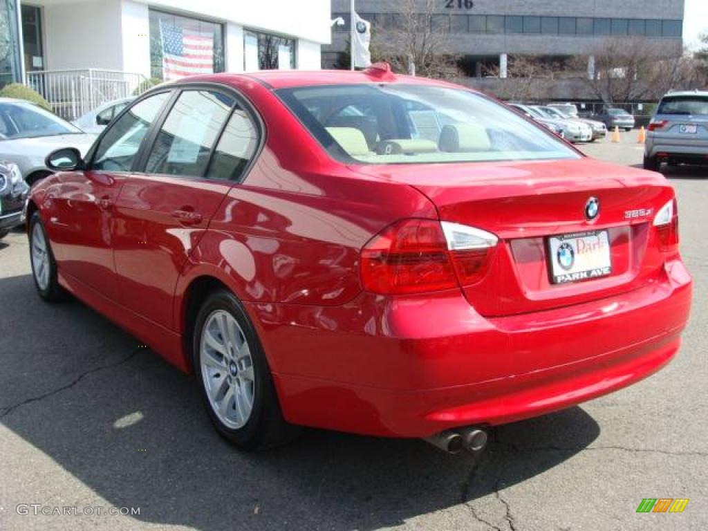 2007 3 Series 328xi Sedan - Crimson Red / Beige photo #6