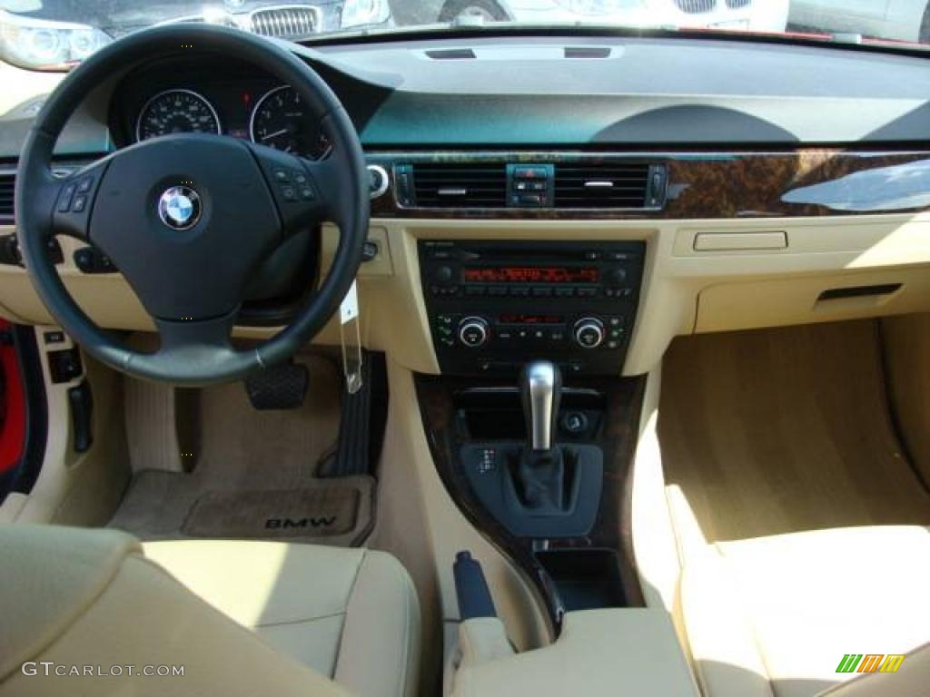 2007 3 Series 328xi Sedan - Crimson Red / Beige photo #12
