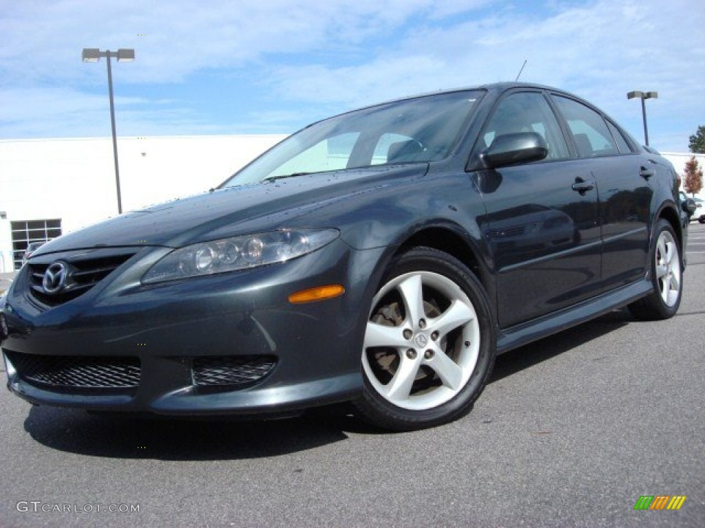 2005 MAZDA6 i Sport Hatchback - Steel Gray Metallic / Gray photo #1