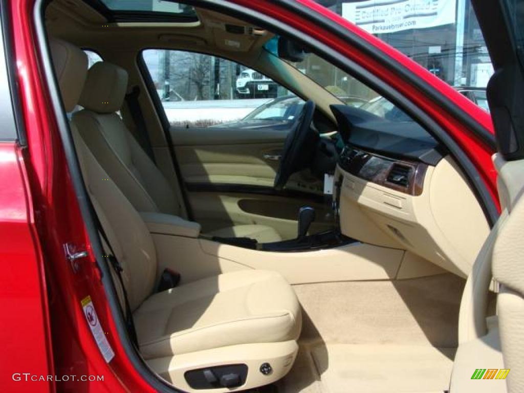 2007 3 Series 328xi Sedan - Crimson Red / Beige photo #22