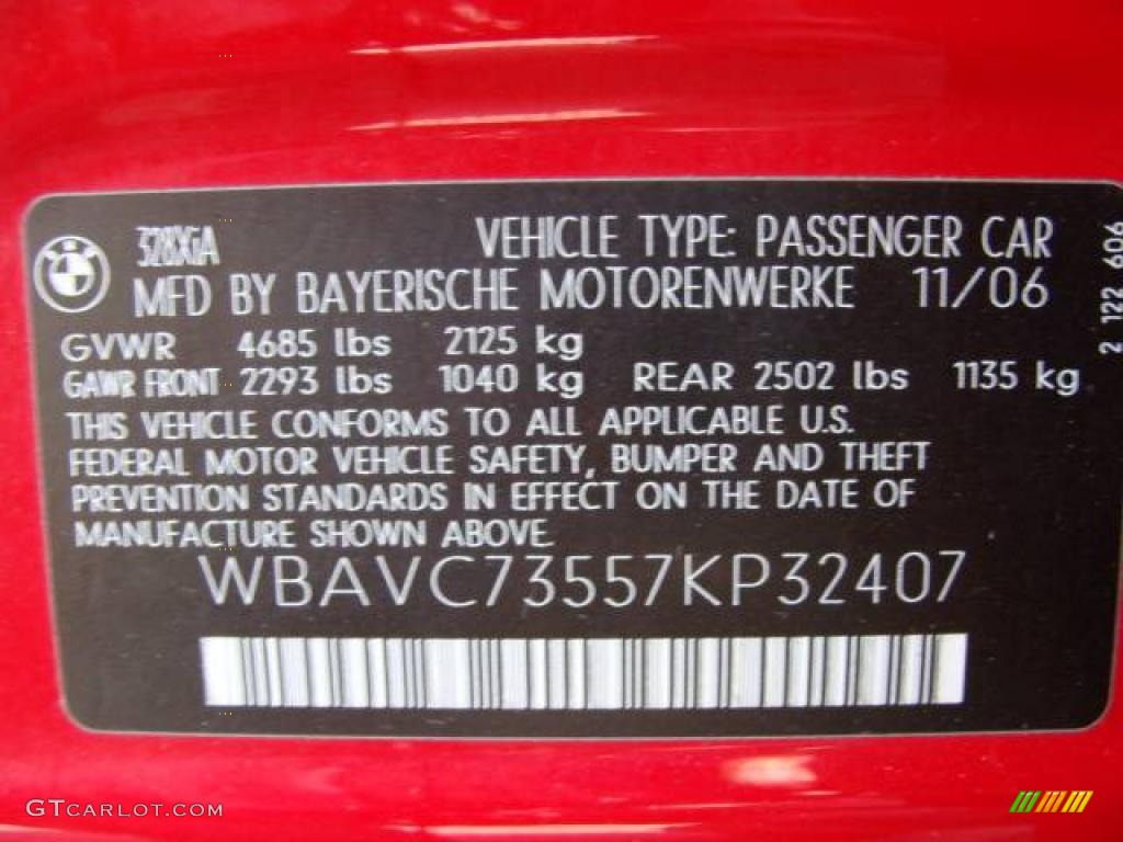 2007 3 Series 328xi Sedan - Crimson Red / Beige photo #26