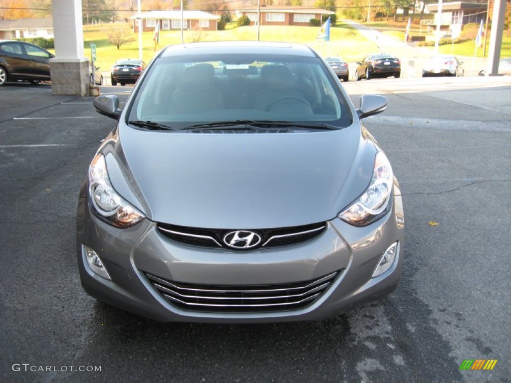 2012 Elantra Limited - Harbor Gray Metallic / Gray photo #3