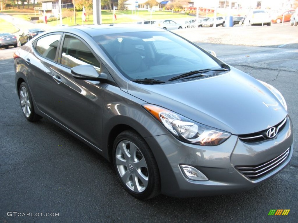 2012 Elantra Limited - Harbor Gray Metallic / Gray photo #4