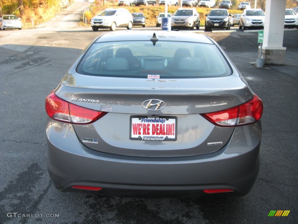 2012 Elantra Limited - Harbor Gray Metallic / Gray photo #7