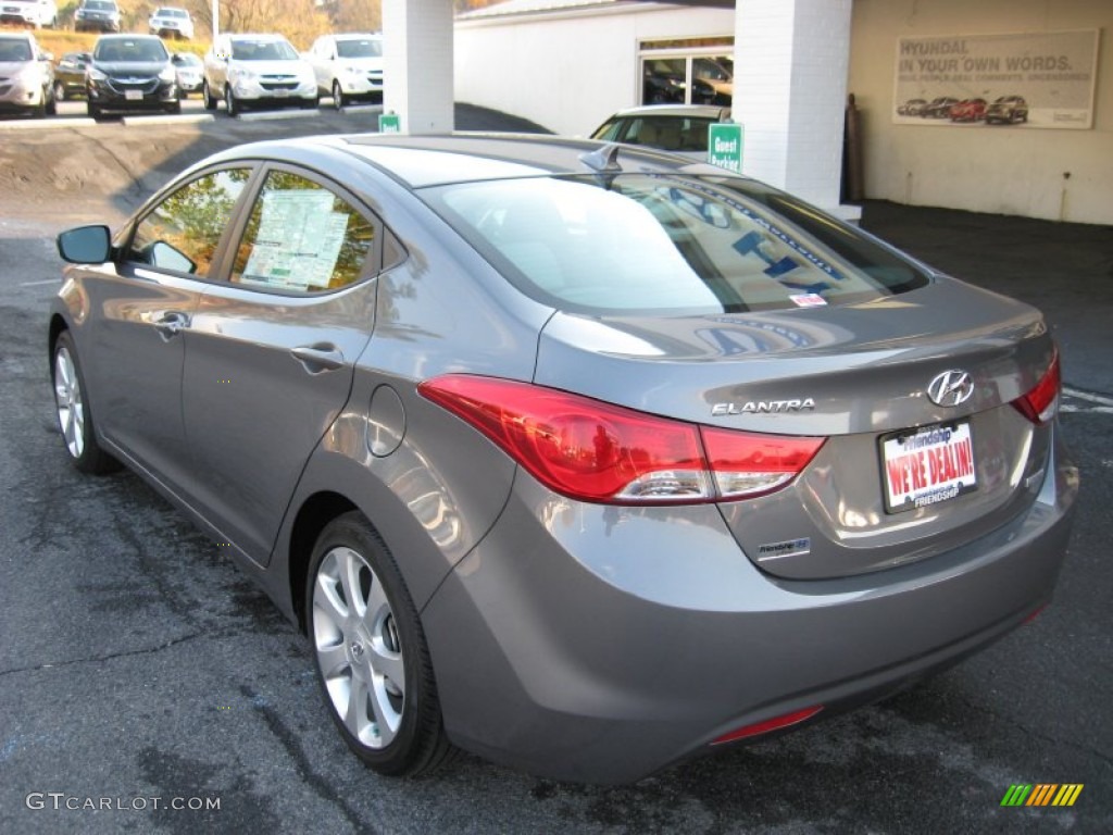 2012 Elantra Limited - Harbor Gray Metallic / Gray photo #8