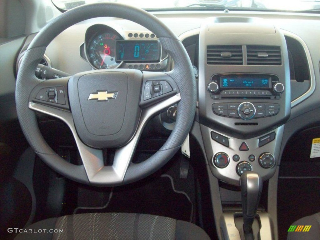 2012 Chevrolet Sonic LT Sedan Jet Black/Dark Titanium Dashboard Photo #56183720