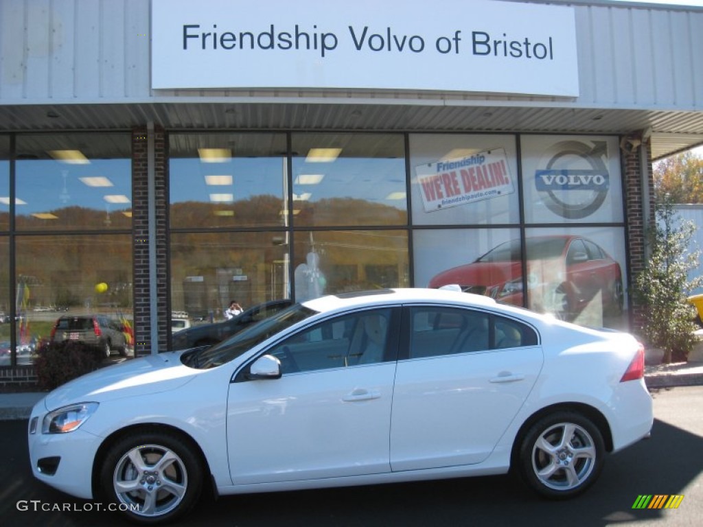 Ice White Volvo S60