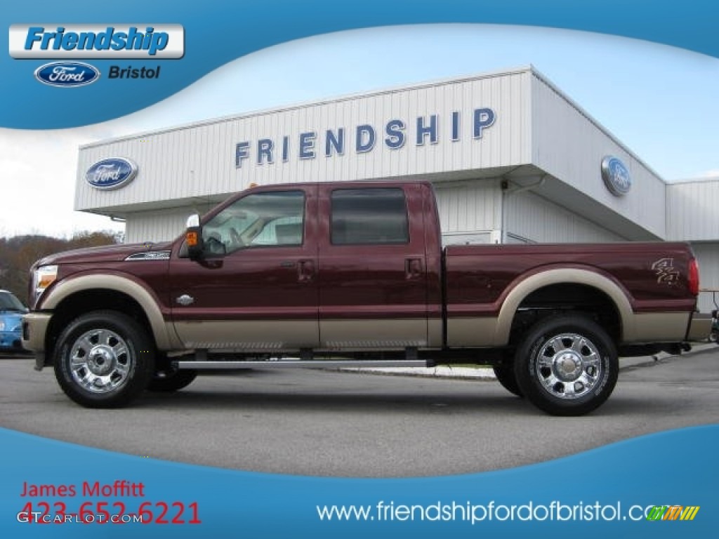2012 F350 Super Duty King Ranch Crew Cab 4x4 - Autumn Red / Chaparral Leather photo #1