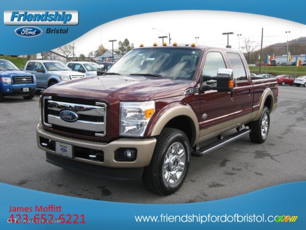 2012 F350 Super Duty King Ranch Crew Cab 4x4 - Autumn Red / Chaparral Leather photo #2