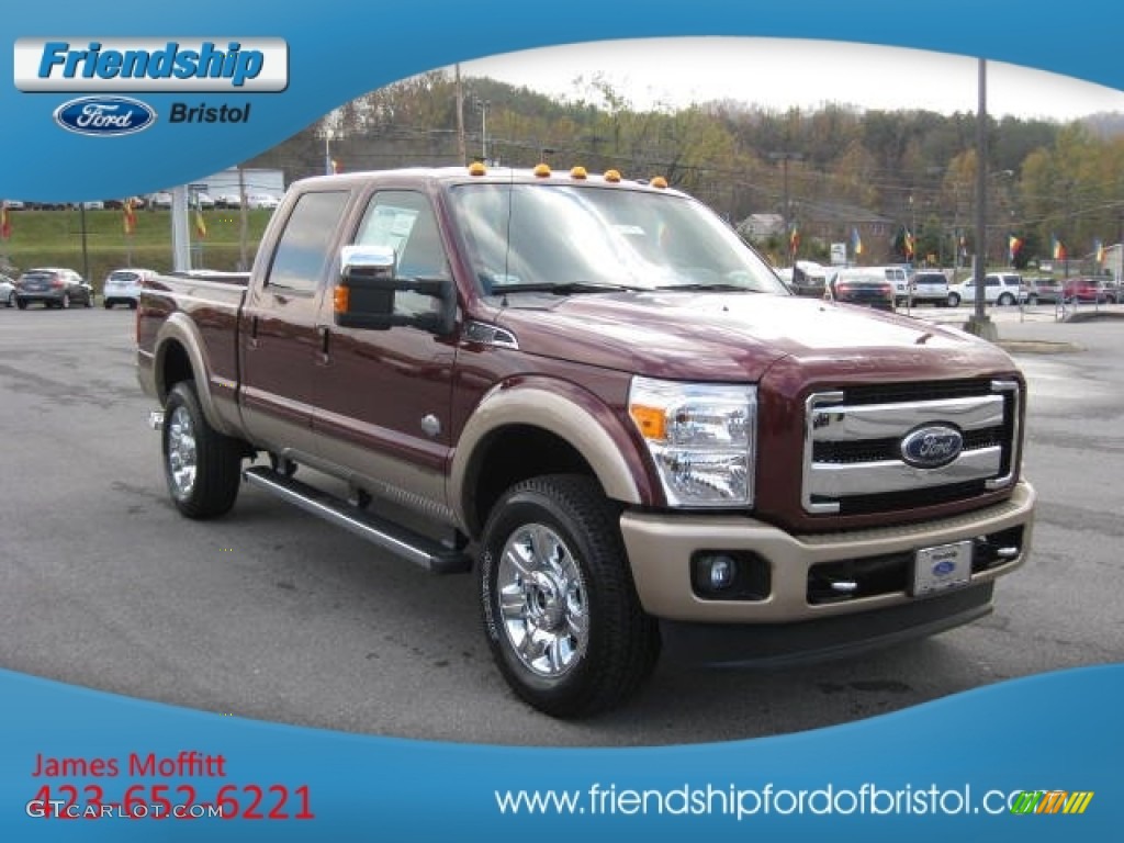 2012 F350 Super Duty King Ranch Crew Cab 4x4 - Autumn Red / Chaparral Leather photo #4