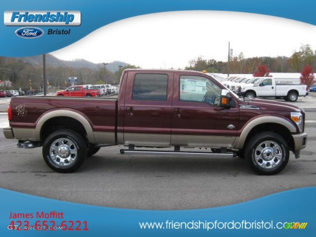 2012 F350 Super Duty King Ranch Crew Cab 4x4 - Autumn Red / Chaparral Leather photo #5