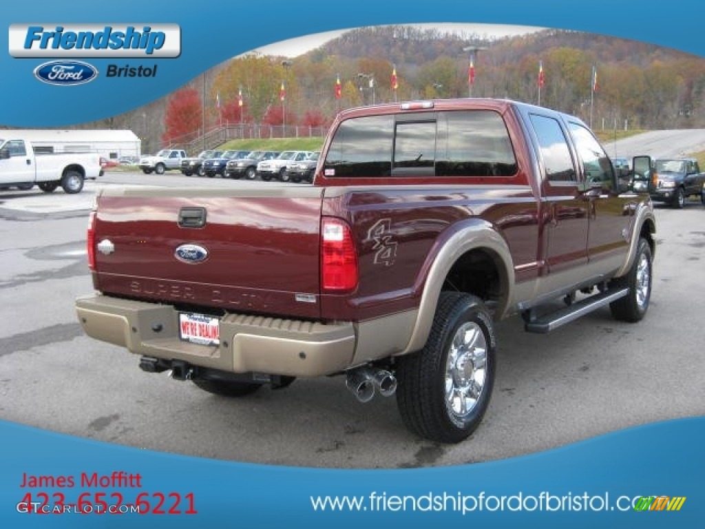 2012 F350 Super Duty King Ranch Crew Cab 4x4 - Autumn Red / Chaparral Leather photo #6